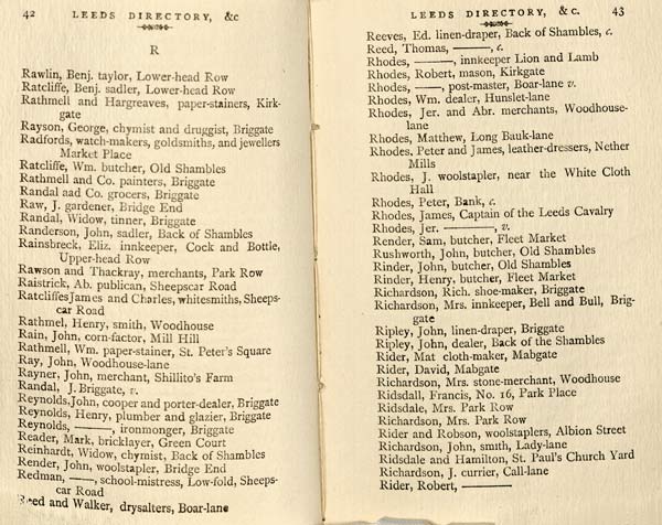 Leeds Directory 1798