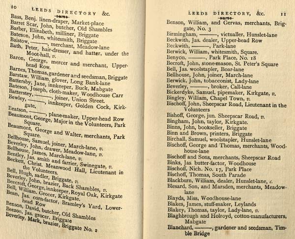 Leeds Directory 1798