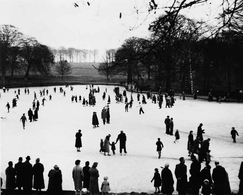 ice skating on the upper lake 1958